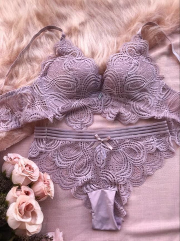 Psychovest Women's Sling Full Coverage Bra and Hipster panty Lingerie Set
