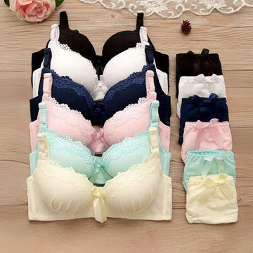 (Pack of 6) Women's Bra Panty Lingerie Set for Girl's Combo | L-01