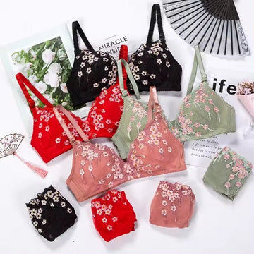 (Pack of 6) Women's Bra Panty Lingerie Set for Girl's Combo | L-22
