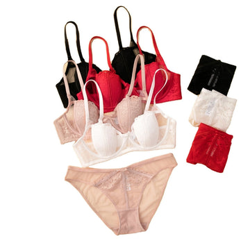 (Pack of 6) Women's Free Bra Panty Lingerie Set for Girl's | L-166
