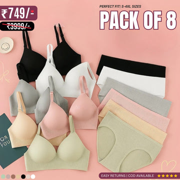 8-Piece Lingerie Combo – Feel Fabulous Every Day | BP-054