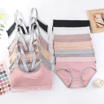(Pack of 6) Women's Bra Panty Lingerie Set for Girl's Combo | L-31