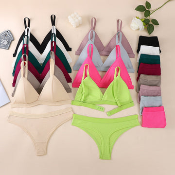 (Pack of 6) Women's Bra Panty Lingerie Set for Girl's Combo | L-44