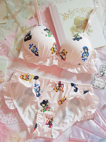 Fashion Sailormoon Bra And Panty Underwear Suits