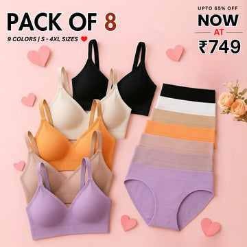 8-Piece Lingerie Combo – Feel Fabulous Every Day | BP-055