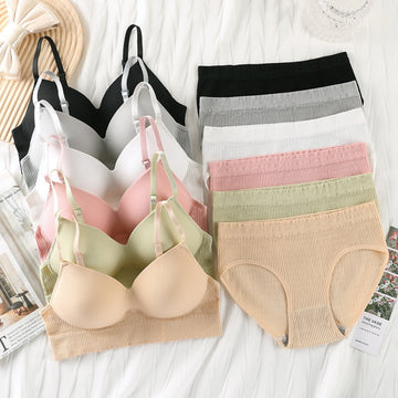 (Pack of 6) Women's Bra Panty Lingerie Set for Girl's Combo | L-35