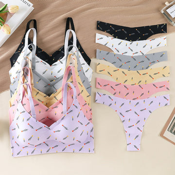 (Pack of 6) Women's Bra Panty Lingerie Set for Girl's Combo | L-36