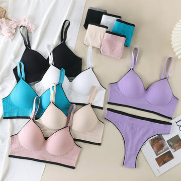 (Pack of 6) Women's Bra Panty Lingerie Set for Girl's Combo | L-37