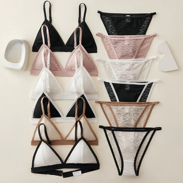(Pack of 6) Women's Bra Panty Lingerie Set for Girl's Combo | L-92