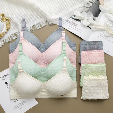 (Pack of 6) Women's Bra Panty Lingerie Set for Girl's Combo | L-40