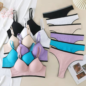 (Pack of 6) Women's Bra Panty Lingerie Set for Girl's | L-156
