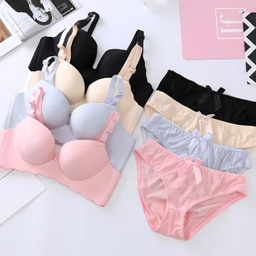 (Pack of 6) Women's Bra Panty Lingerie Set for Girl's Combo | L-54