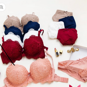(Pack of 6) Women's Bra Panty Lingerie Set for Girl's Combo | L-85