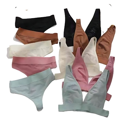 (Pack of 6) Women's  Bra Panty Lingerie Set for Girl's Combo | L-46