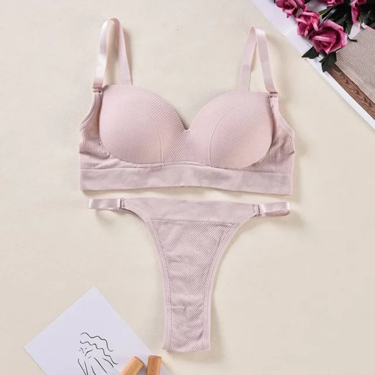 (Pack of 6) Women's  Bra Panty Lingerie Set for Girl's Combo  | L-19