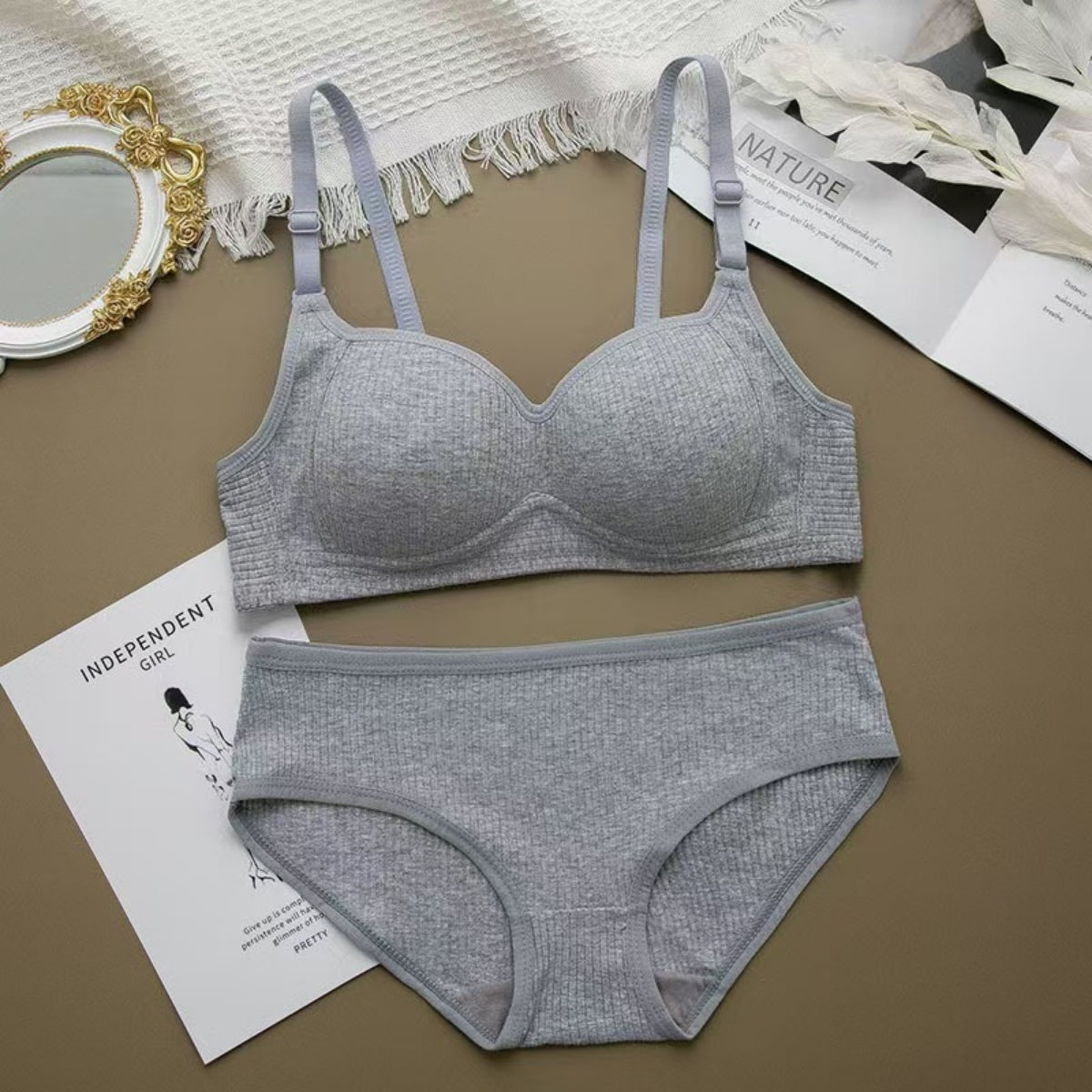 (Pack of 6) Women's Bra Panty Lingerie Set for Girl's Combo  | L-32