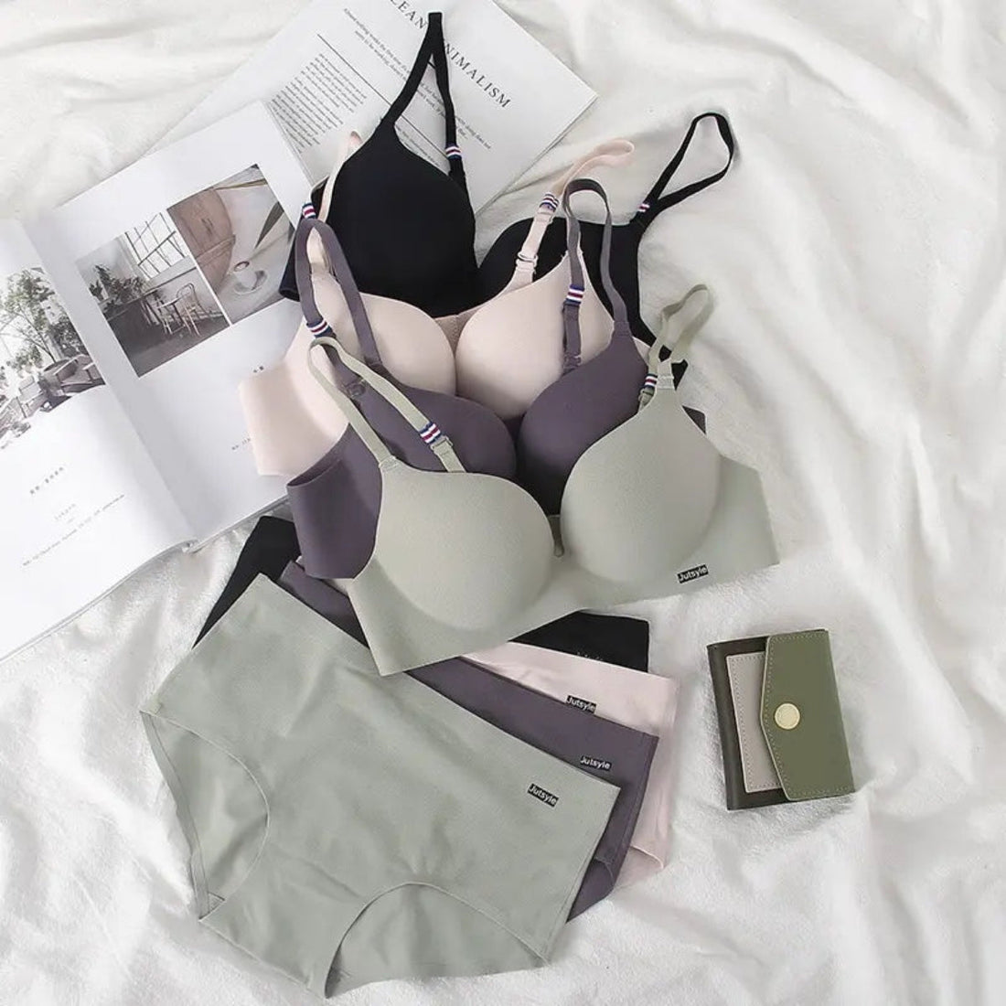 (Pack of 6) Women's  Bra & Panty Lingerie Set for Girl's Combo | L-02