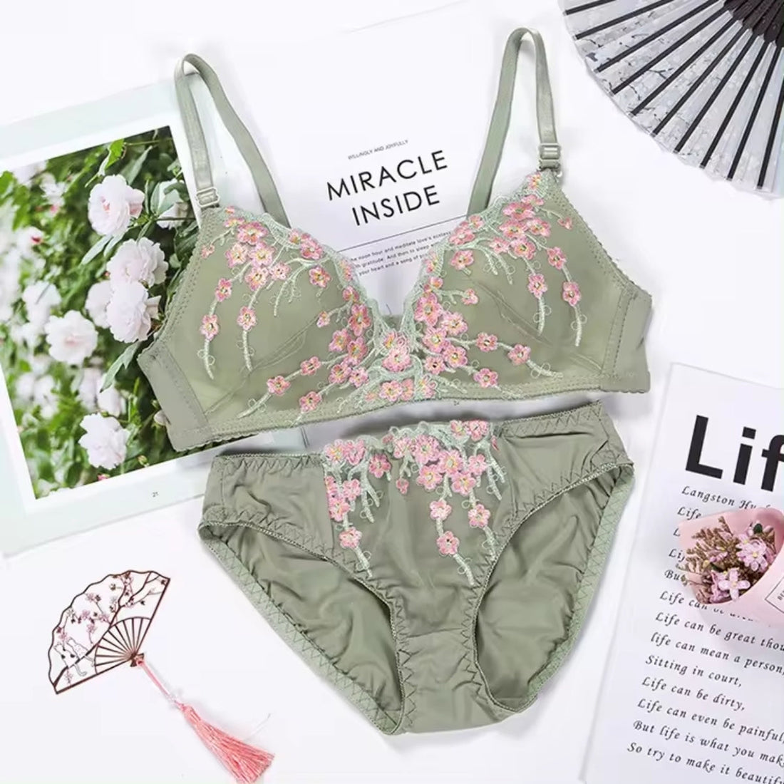 (Pack of 6) Women's  Bra Panty Lingerie Set for Girl's Combo | L-22