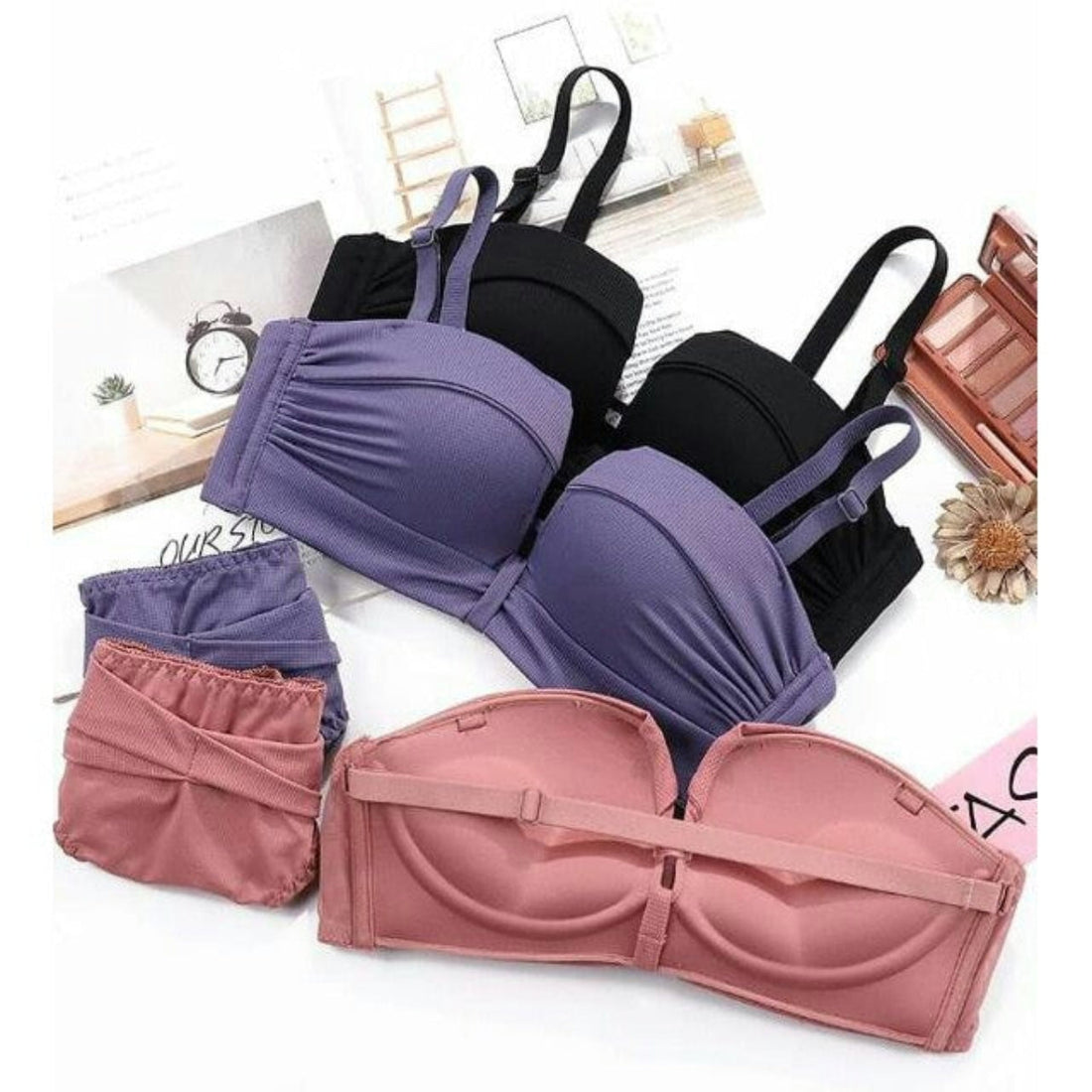 (Pack of 6) Women's  Bra Panty Lingerie Set for Girl's Combo | L-25