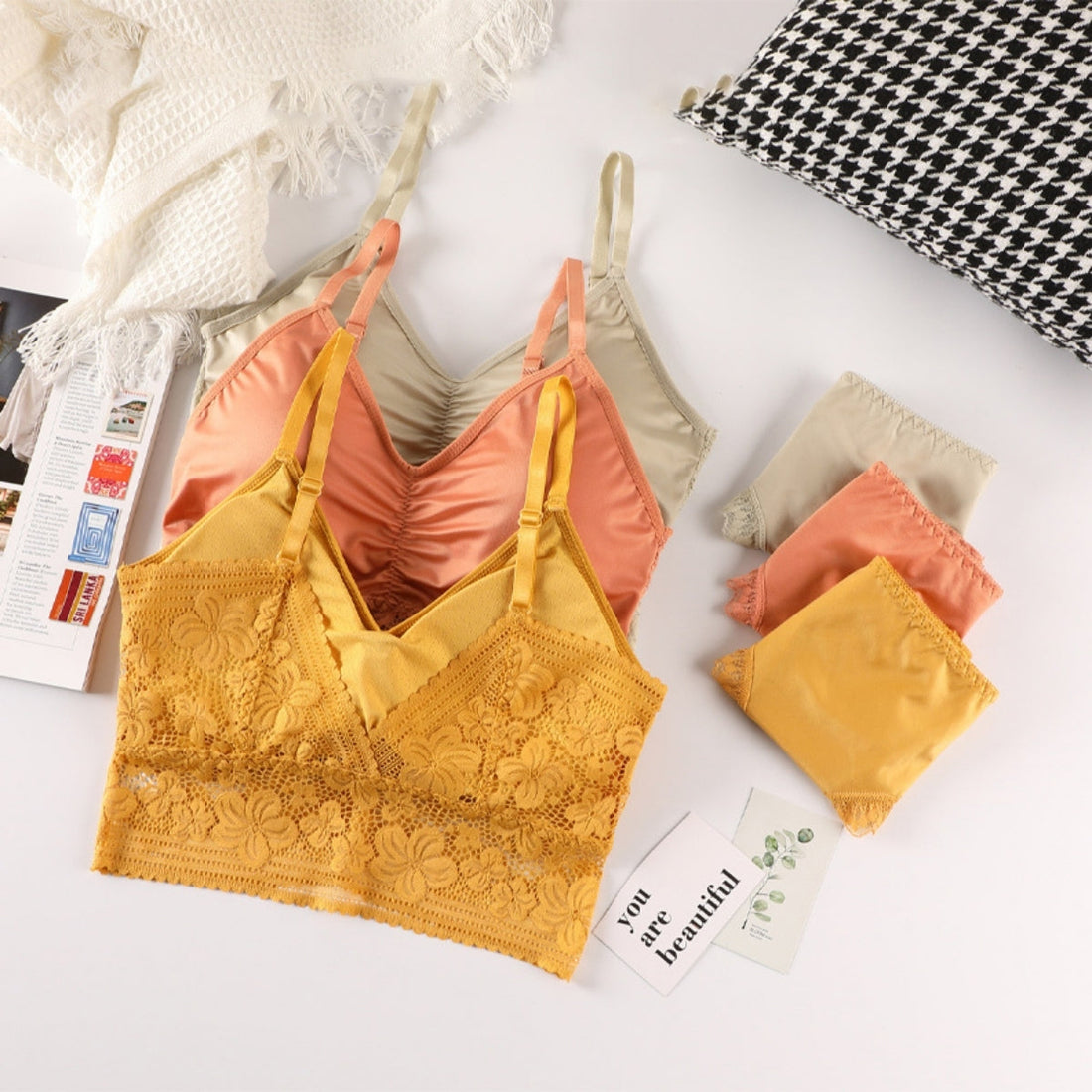 (Pack of 8) Women's  Bra and Panty Lingerie Set for Women | Every Occassion |L-020