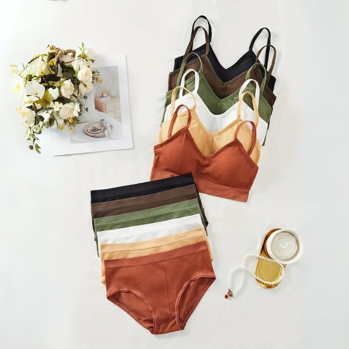 (Pack of 6) Women's Bra Panty Lingerie Set for Girl's Combo  | L-03