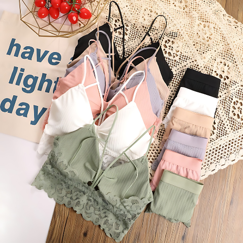 (Pack of 6) Women's Bra Panty Lingerie Set for Girl's Combo  | L-50