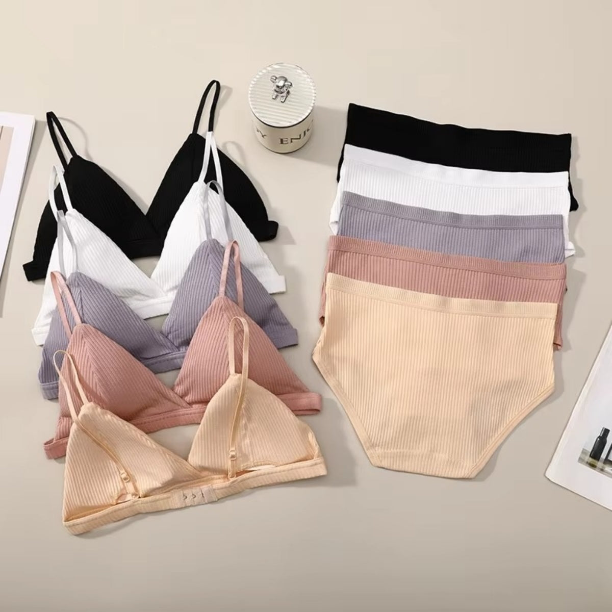 (Pack of 6) Women's  Bra Panty Lingerie Set for Girl's | L-145