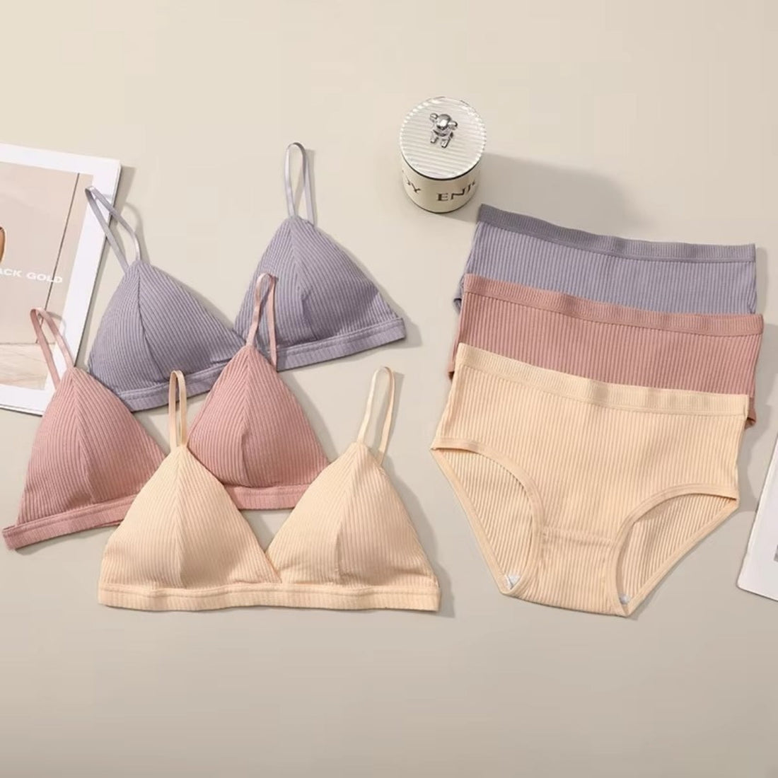 (Pack of 6) Women's  Bra Panty Lingerie Set for Girl's | L-145