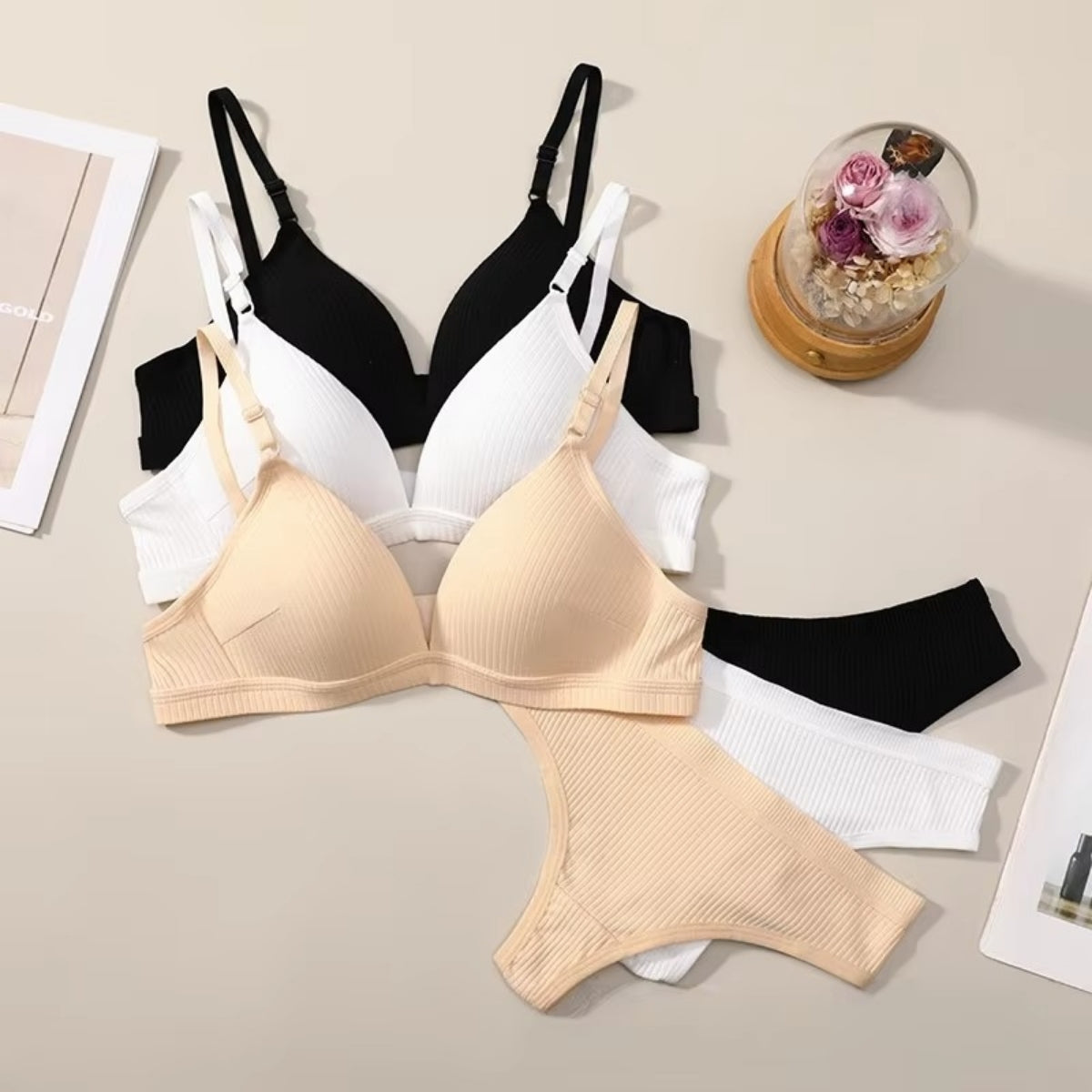 (Pack of 6) Women's  Bra Panty Lingerie Set for Girl's | L-146