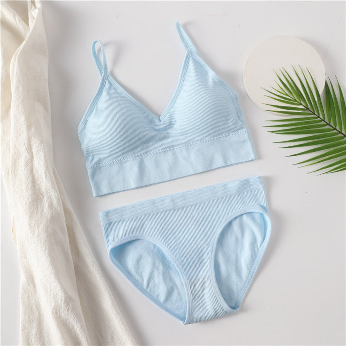 (Pack of 6) Women's Striped Bra & Panty Lingerie Set for Girl's Combo -by Zivina | L-64