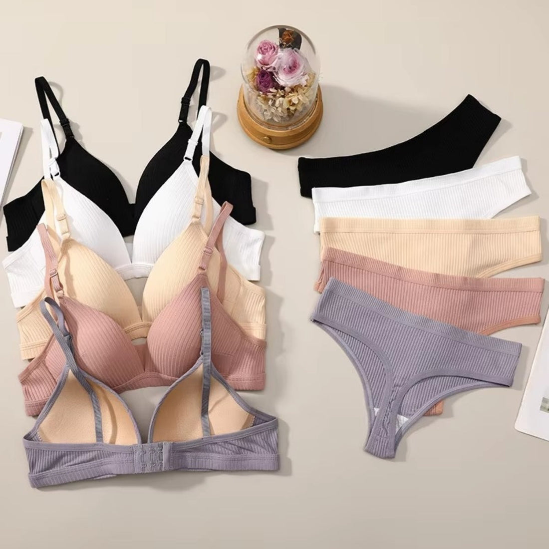 (Pack of 6) Women's  Bra Panty Lingerie Set for Girl's | L-146