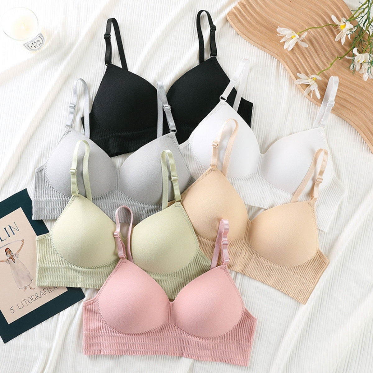 (Pack of 6) Women's  Bra Panty Lingerie Set for Girl's Combo  | L-35