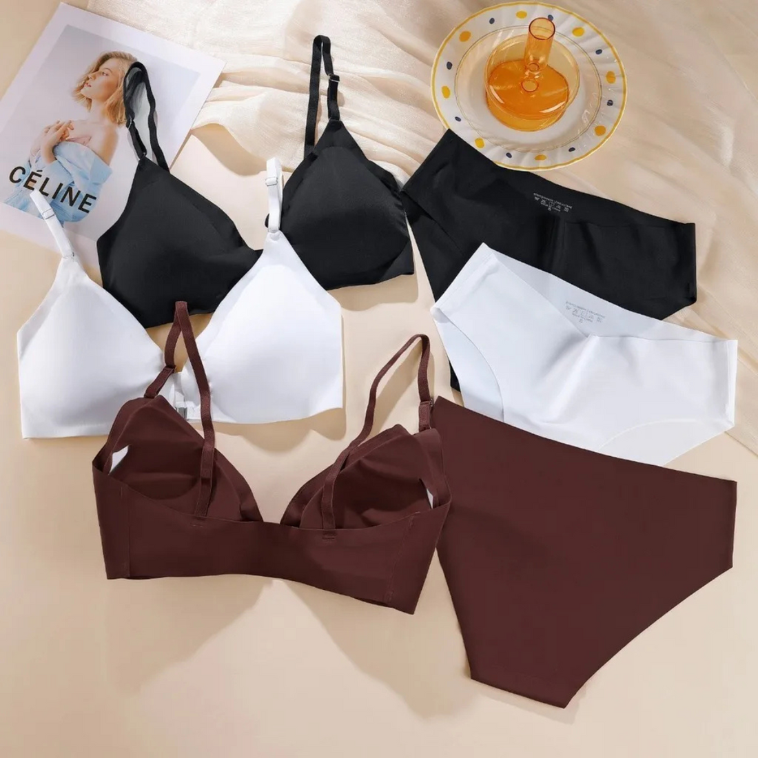 (Pack of 6) Women's  Bra Panty Lingerie Set for Girl's Combo  | L-83