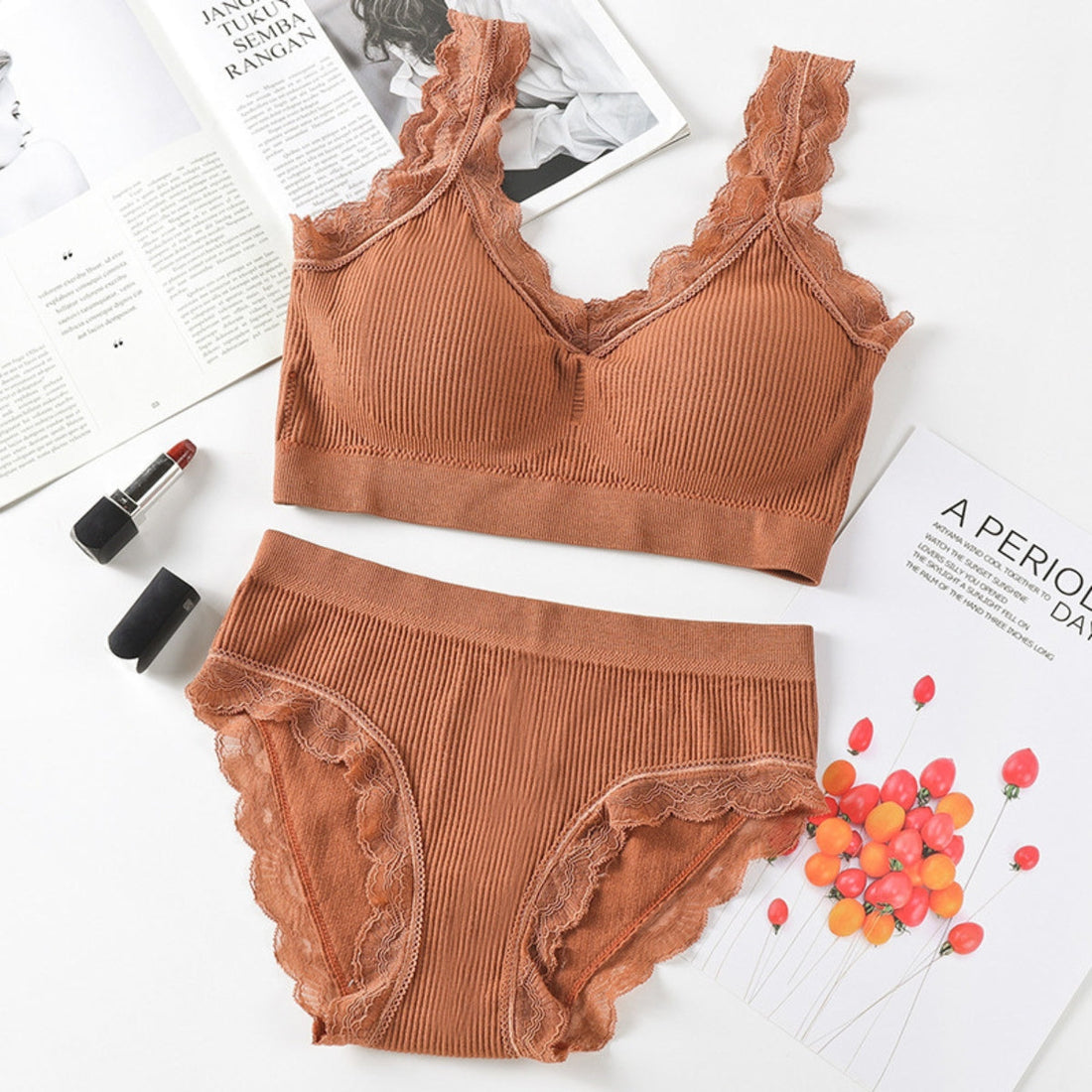 (Pack of 6) Women's Bra Panty Lingerie Set for Girl's Combo | L-41