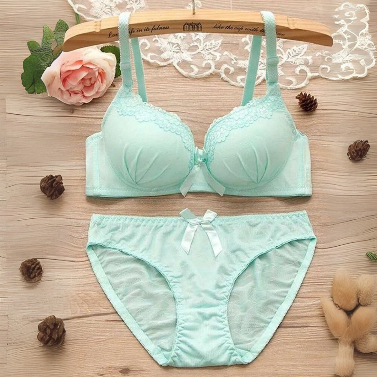 (Pack of 6) Women's  Bra Panty Lingerie Set for Girl's Combo | L-01