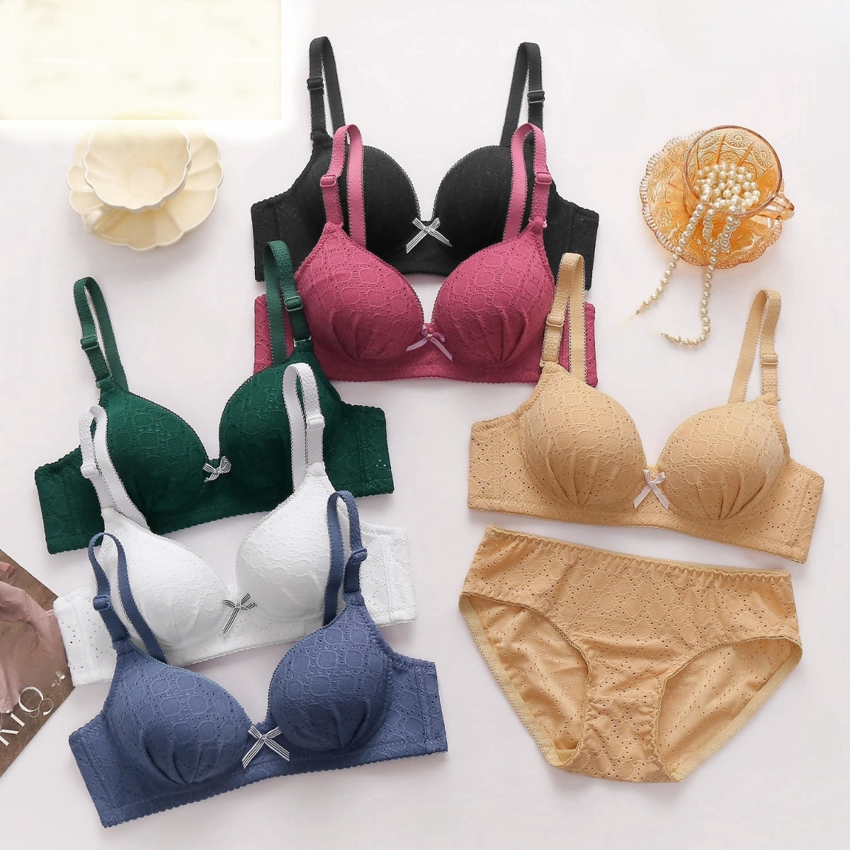(Pack of 8) Women's  Bra and Panty Lingerie Set for Women | Every Occassion |L-05