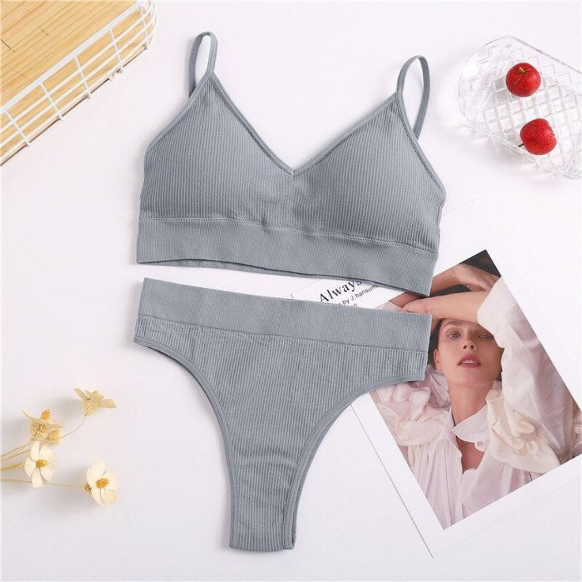 (Pack of 6) Women's  Bra Panty Lingerie Set for Girl's Combo | L-07