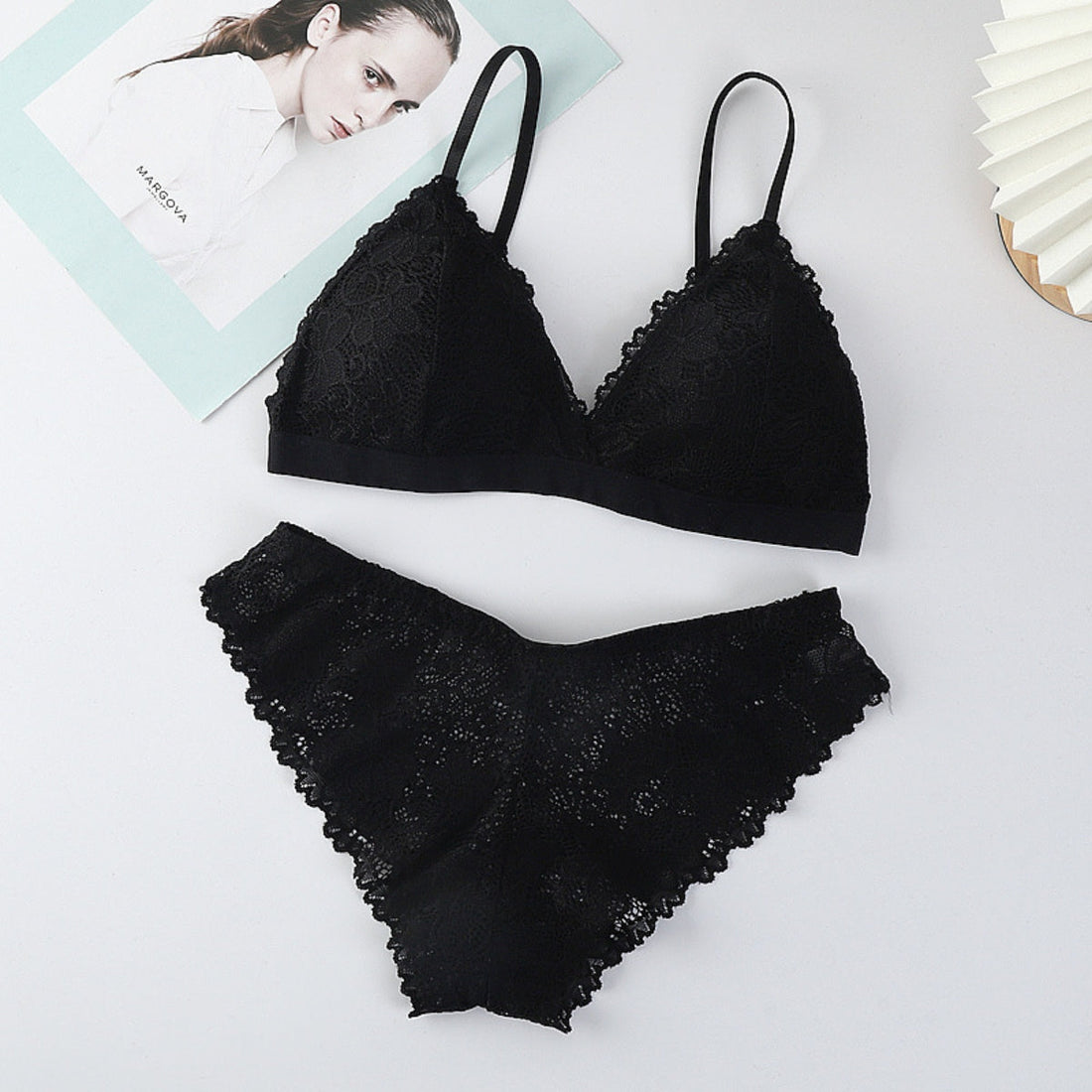 (Pack of 6) Women's Striped Bra & Panty Lingerie Set for Girl's Combo -by Zivina | L-65