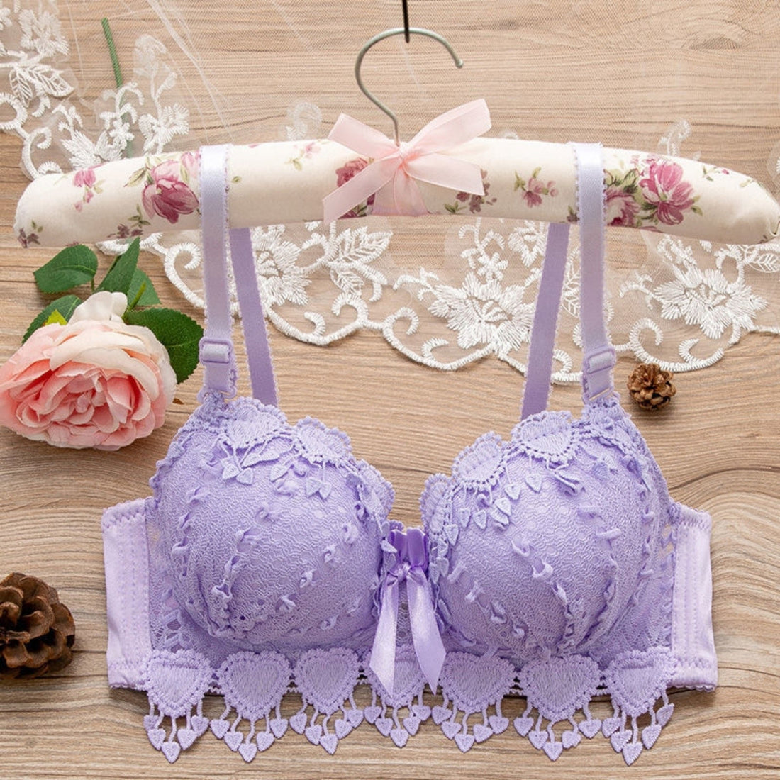 (Pack of 6) Women's Bra Panty Lingerie Set for Girl's Combo | L-91