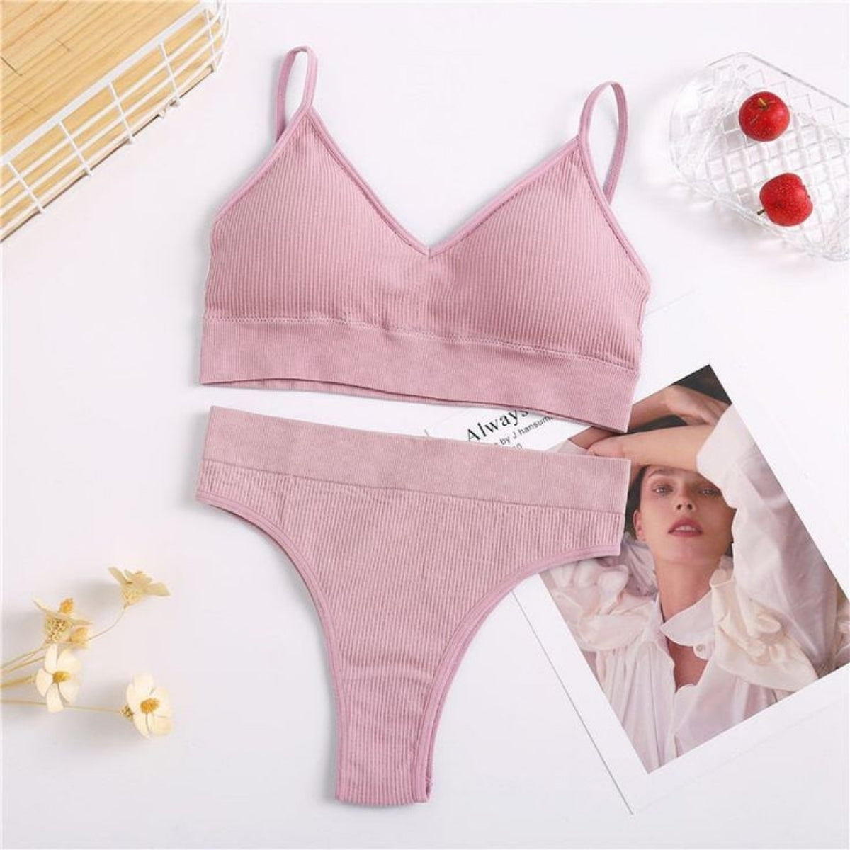 (Pack of 6) Women's  Bra Panty Lingerie Set for Girl's Combo | L-07