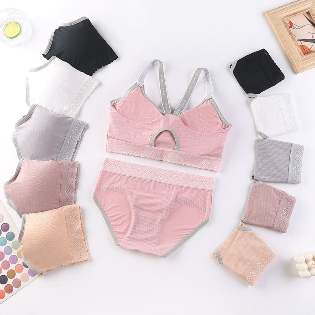 (Pack of 6) Women's Bra Panty Lingerie Set for Girl's Combo  | L-31