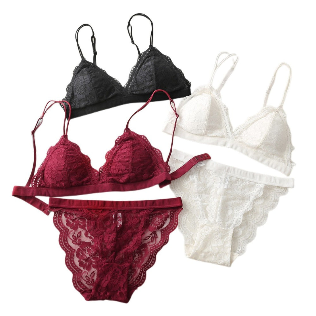 (Pack of 6) Women's  Striped Bra & Panty Lingerie Set for Girl's Combo -by Zivina | L-66