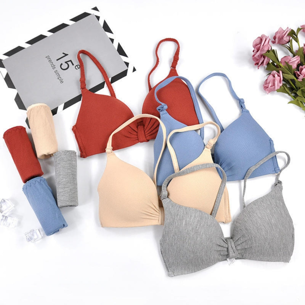 8-Pair Women's Coordinated Bra and Panty Lingerie Set | CB-08