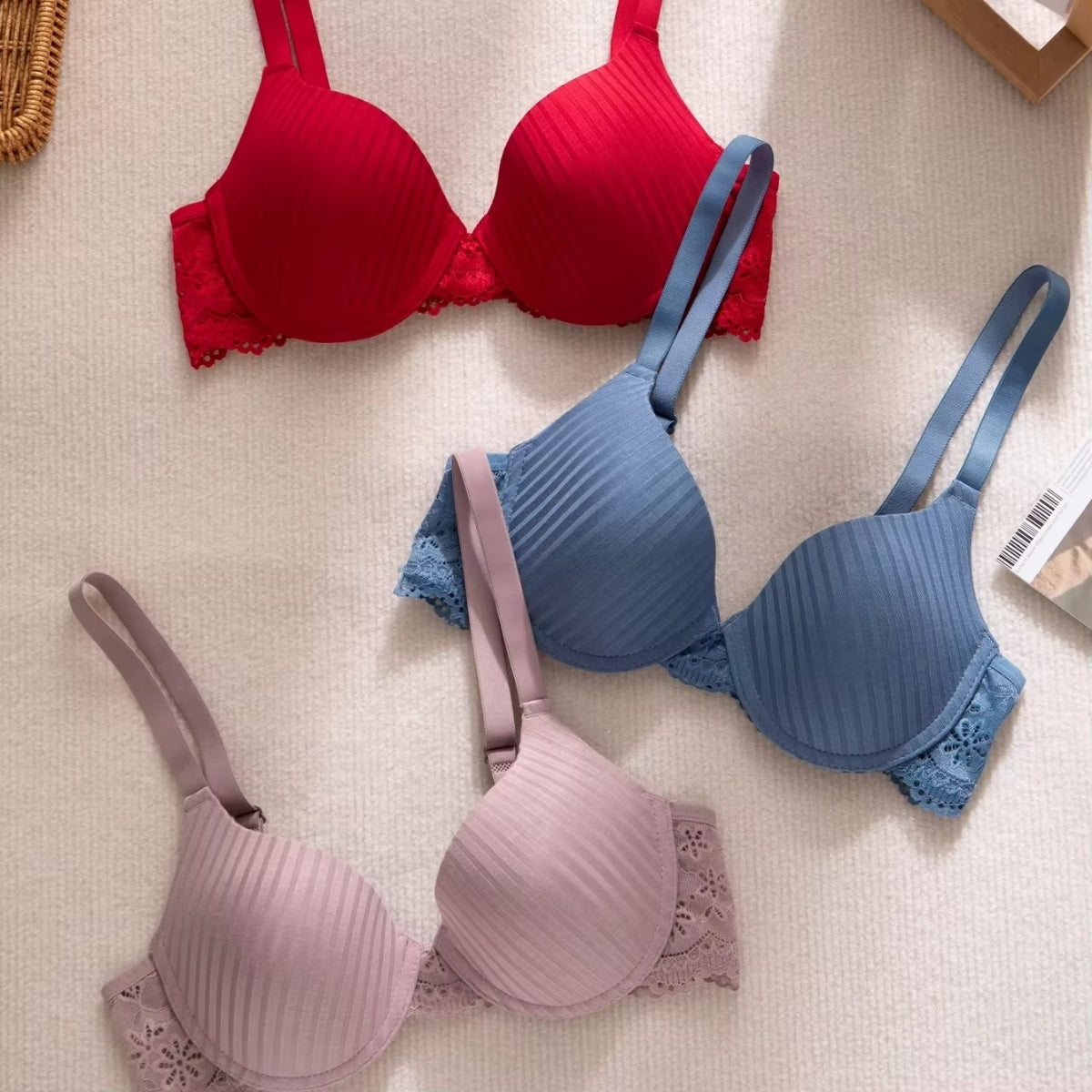 4-Pack Women’s T-Shirt Bras – Soft, Lightweight & Perfect for Everyday Wear | TB-09