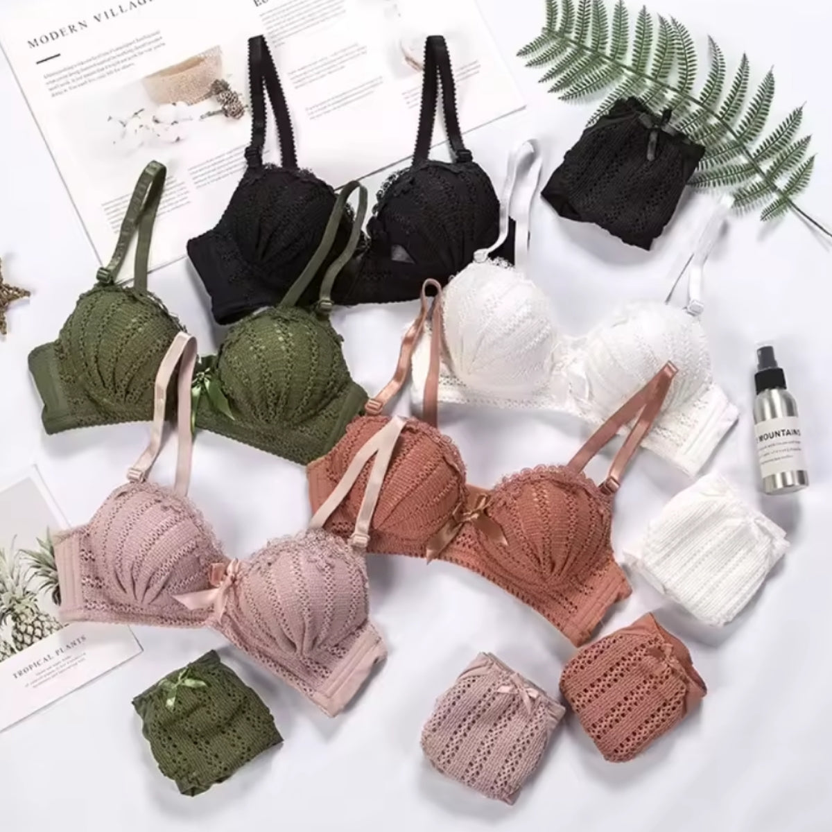 (Pack of 6) Women's  Bra Panty Lingerie Set for Girl's Combo  | L-09