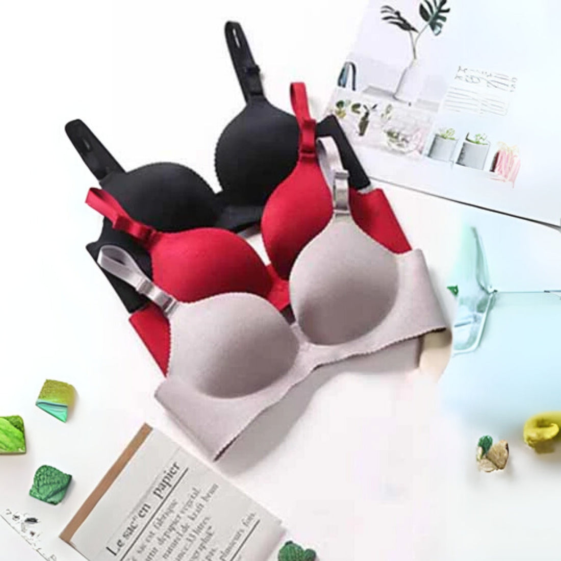 4-Pack Lightweight Push-Up Padded Bras – Comfort & Lift | PB-18