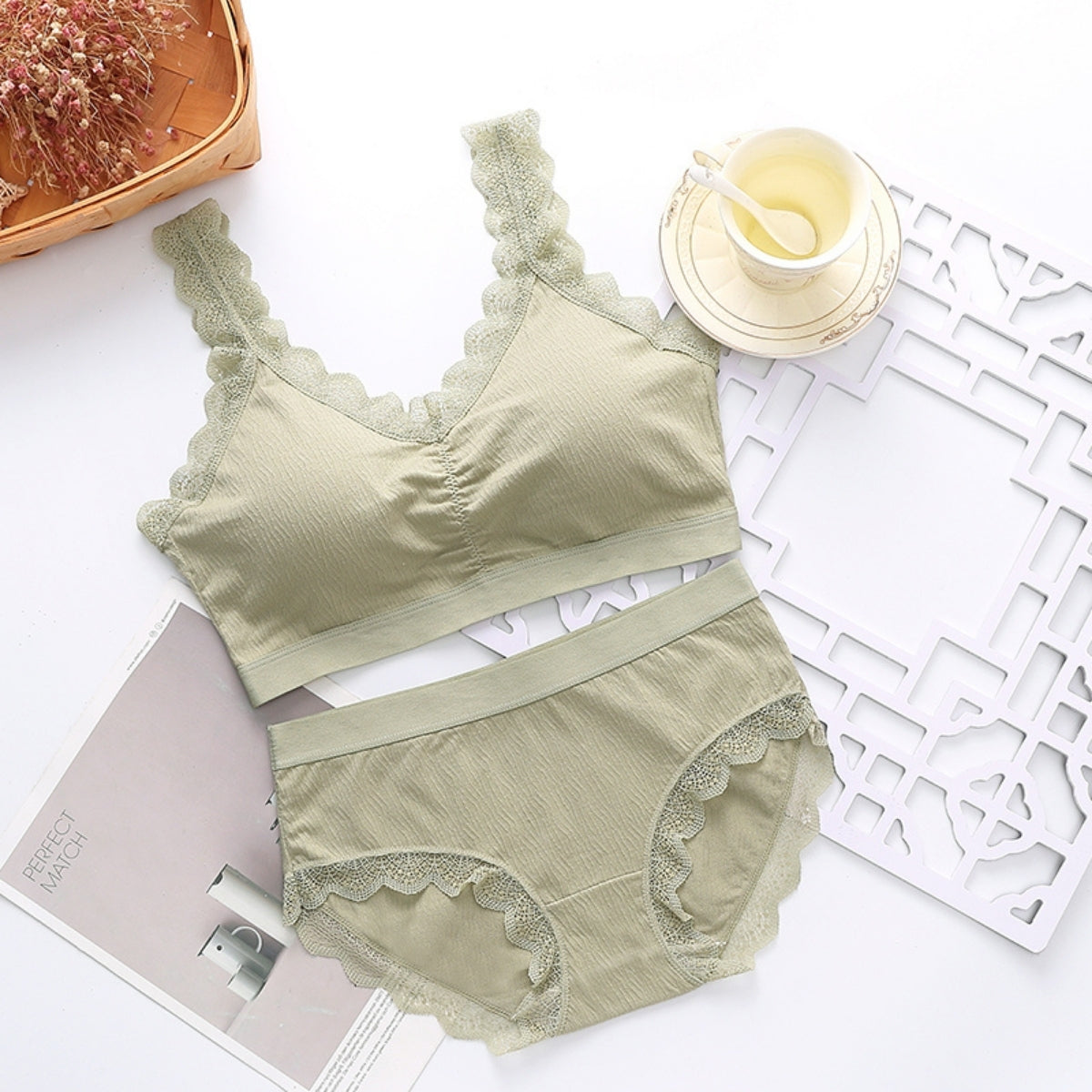 (Pack of 6) Women's  Bra Panty Lingerie Set for Girl's Combo | L-38