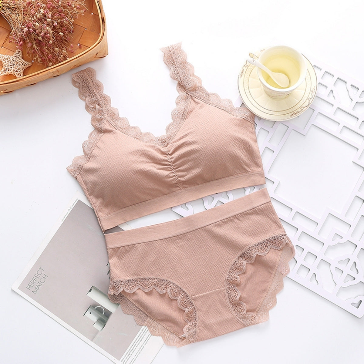 (Pack of 6) Women's  Bra Panty Lingerie Set for Girl's Combo | L-38