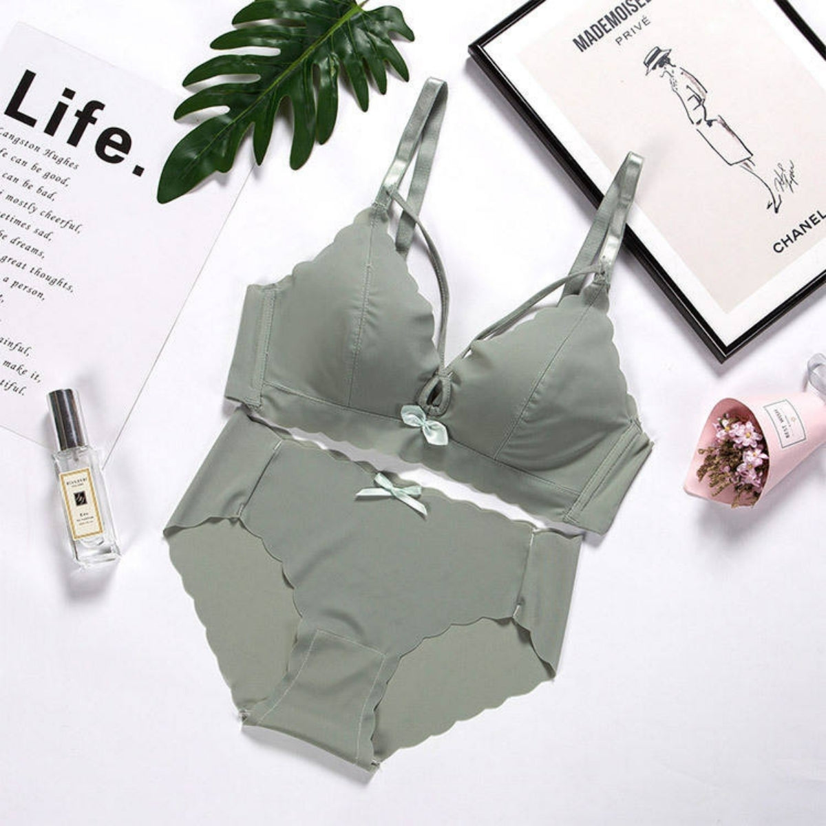 (Pack of 6) Women's Bra Panty Lingerie Set for Girl's | L-114