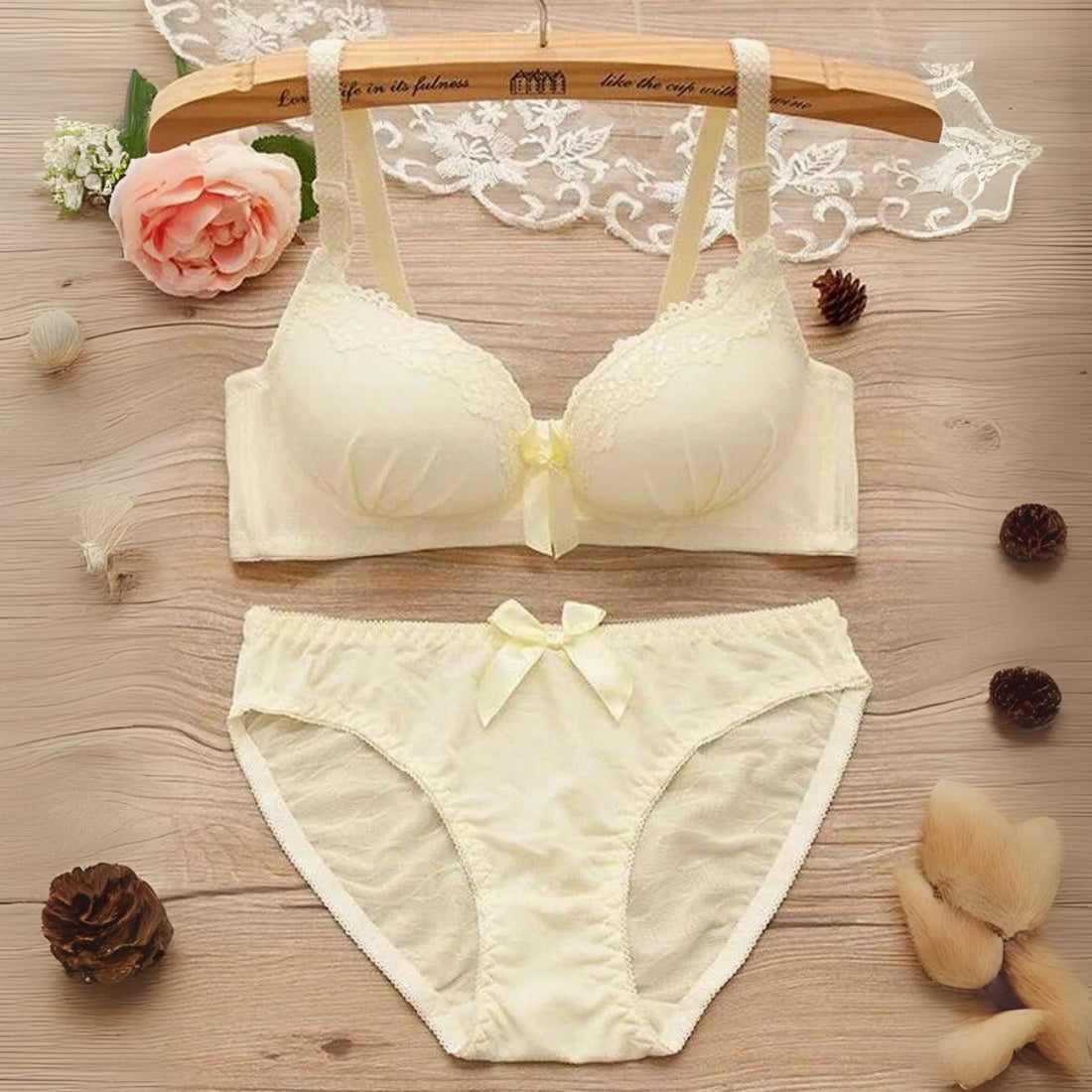 (Pack of 6) Women's  Bra Panty Lingerie Set for Girl's Combo | L-01